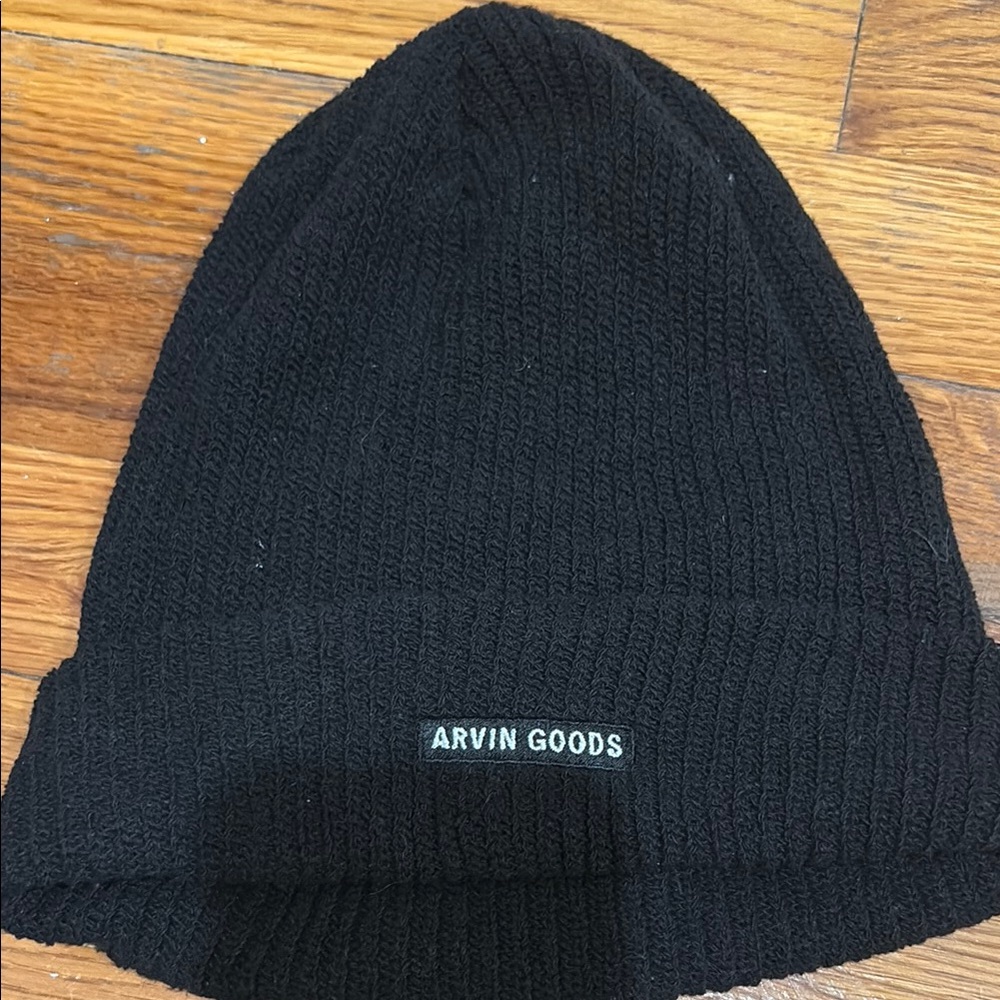 Classic Black Knit Cuffed Hat